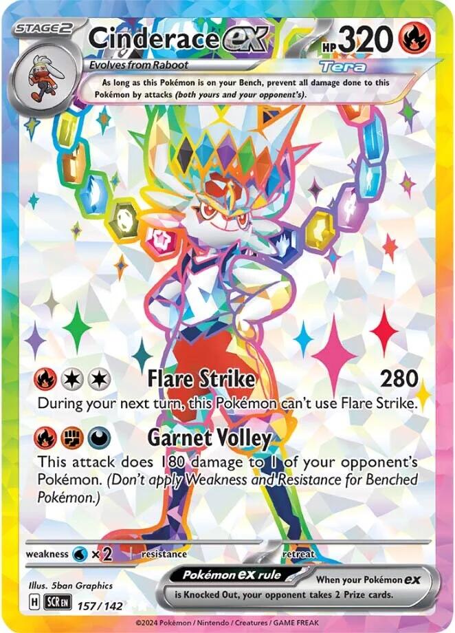 Cinderace ex (157/142) [Scarlet & Violet: Stellar Crown] | Tabernacle Games