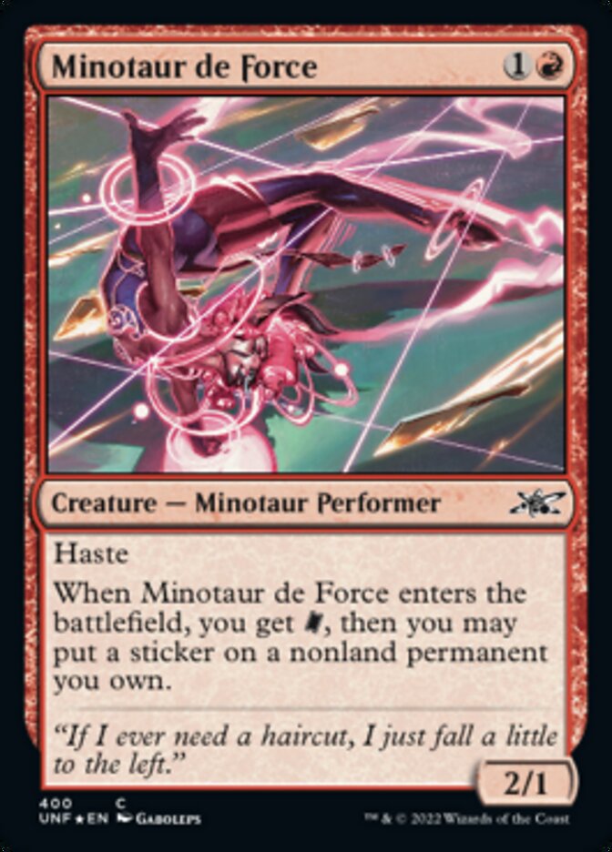 Minotaur de Force (Galaxy Foil) [Unfinity] | Tabernacle Games