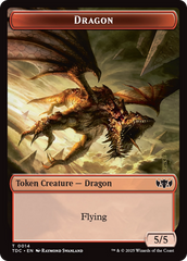 Frog Lizard // Dragon (0014) Double-Sided Token [Tarkir: Dragonstorm Commander Tokens] | Tabernacle Games