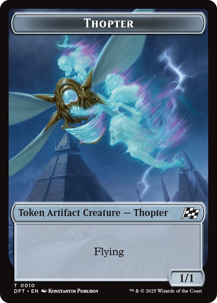 Goblin // Thopter (0010) Double-Sided Token [Aetherdrift Tokens] | Tabernacle Games