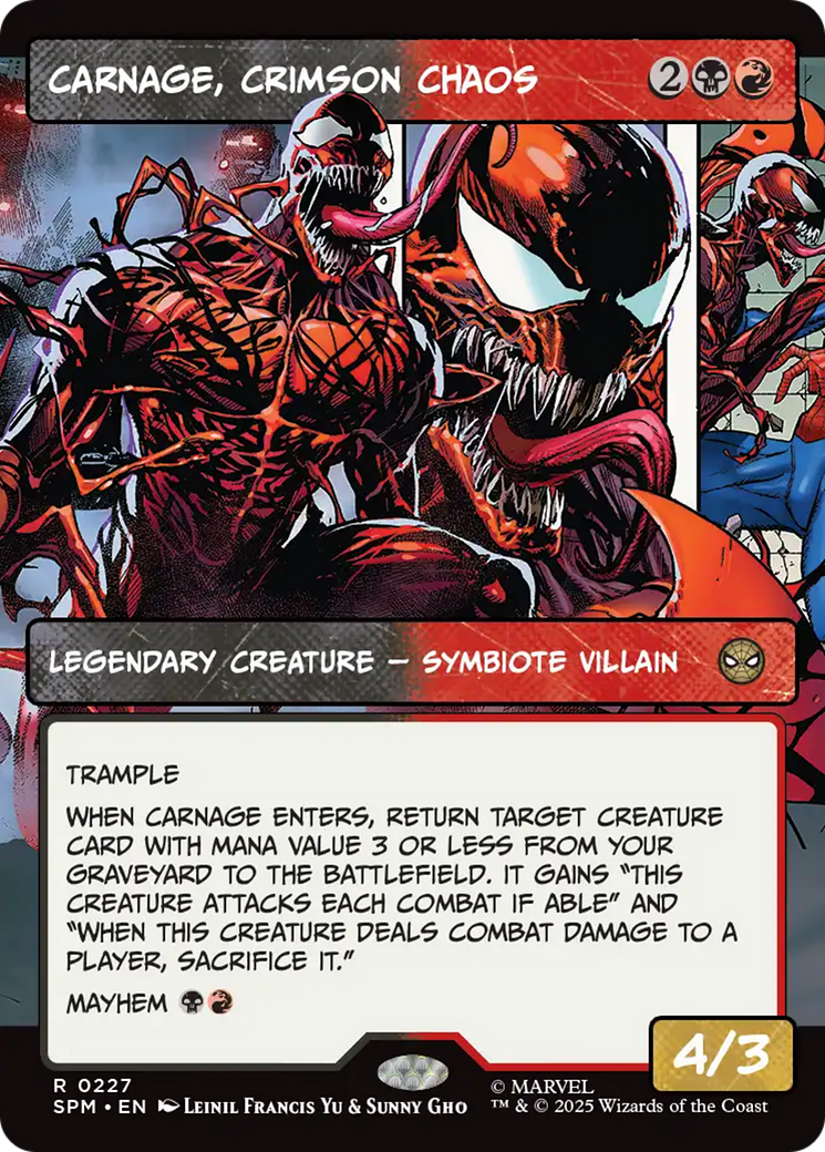 Carnage, Crimson Chaos (Borderless) [Marvel's Spider-Man] | Tabernacle Games