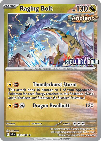 Raging Bolt (111/142) (Cosmo Holo - Best Buy Exclusive) [Miscellaneous Cards] | Tabernacle Games