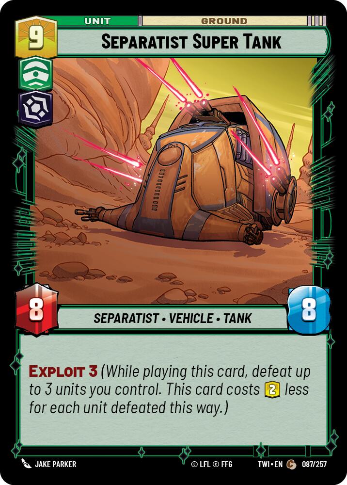 Separatist Super Tank (087/257) (087/257) [Twilight of the Republic] | Tabernacle Games