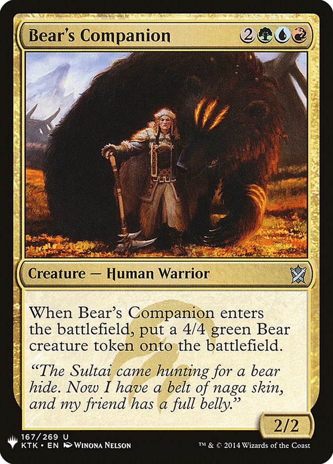 Bear's Companion [Mystery Booster] | Tabernacle Games