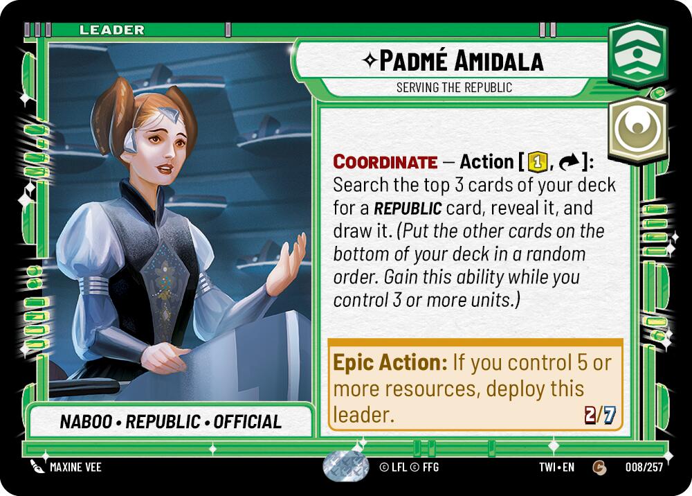 Padme Amidala - Serving the Republic (008/257) (008/257) [Twilight of the Republic] | Tabernacle Games