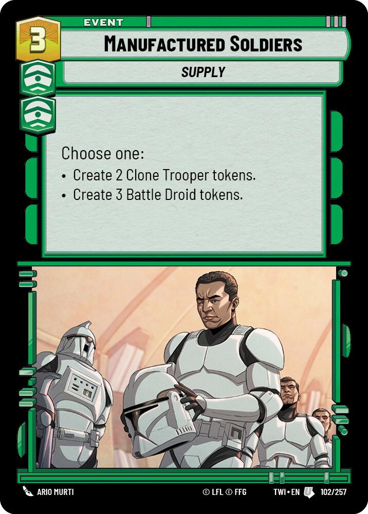 Manufactured Soldiers (102/257) (102/257) [Twilight of the Republic] | Tabernacle Games