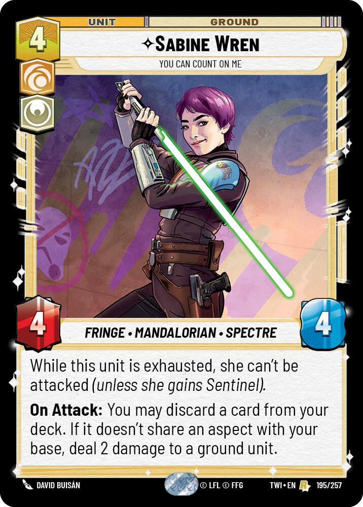 Sabine Wren - You Can Count On Me (195/257) (195/257) [Twilight of the Republic] | Tabernacle Games