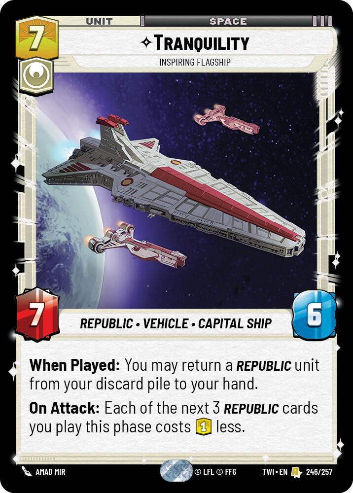 Tranquility - Inspiring Flagship (246/257) (246/257) [Twilight of the Republic] | Tabernacle Games