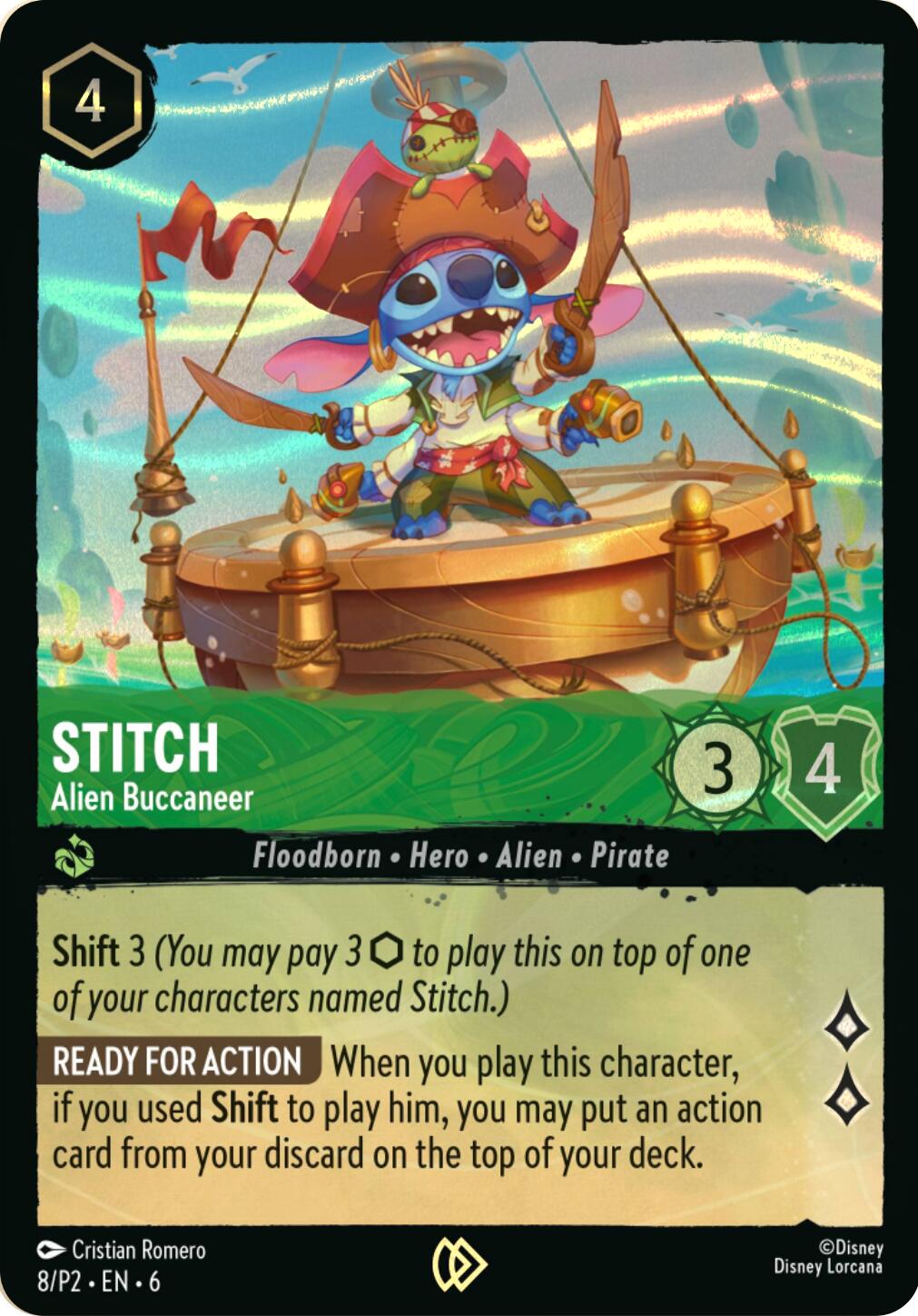 Stitch - Alien Buccaneer (Stitch Collector's Gift Set Promo) (8) [Promo Cards] | Tabernacle Games