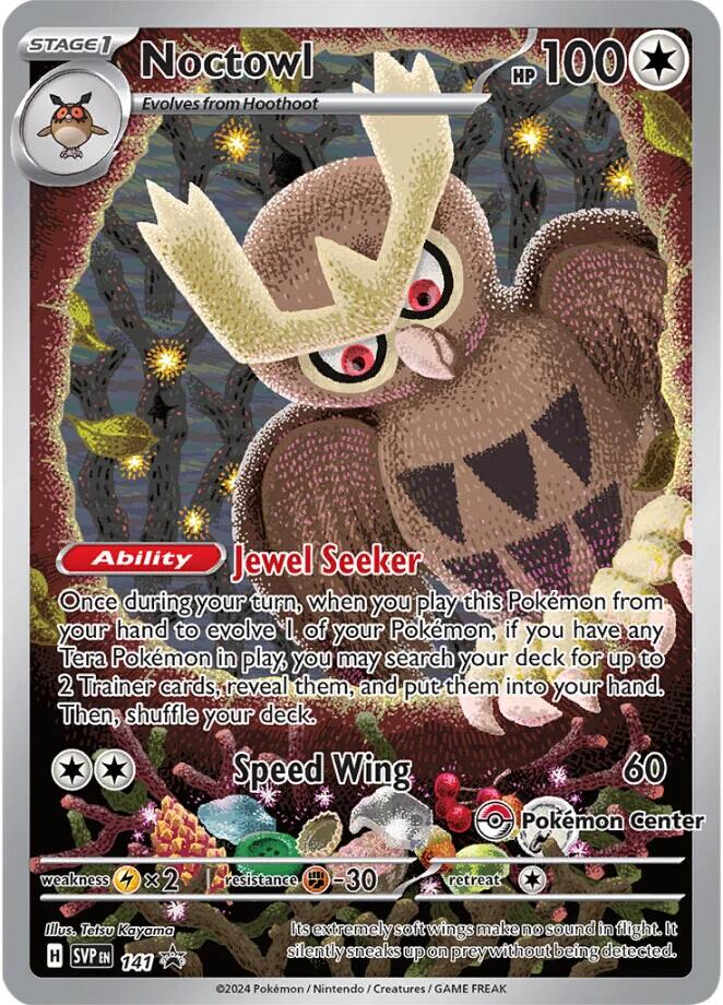 Noctowl (141) (Pokemon Center Exclusive) [Scarlet & Violet: Black Star Promos] | Tabernacle Games