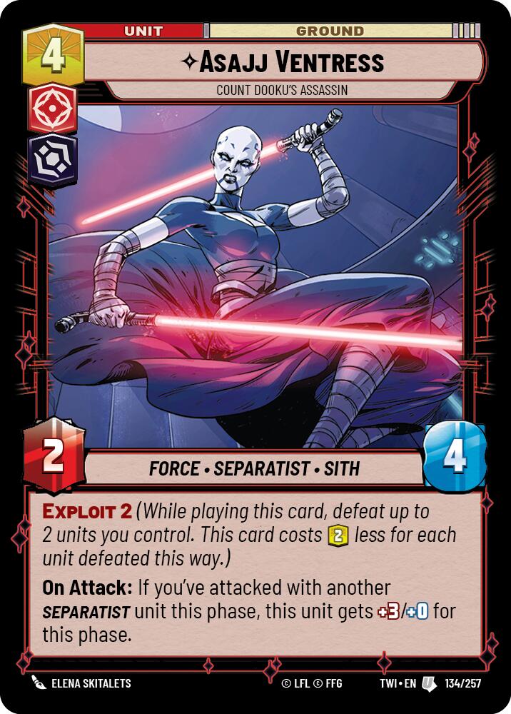 Asajj Ventress - Count Dooku's Assassin (134/257) (134/257) [Twilight of the Republic] | Tabernacle Games
