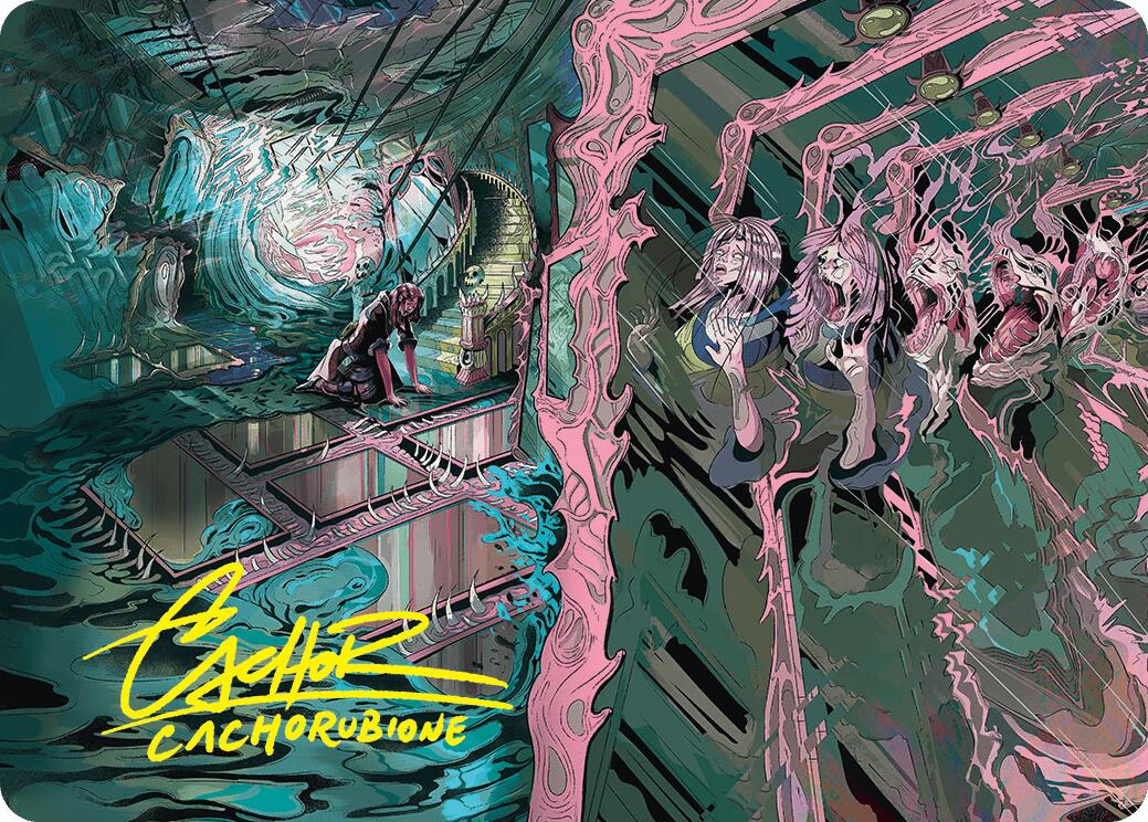 Mirror Room // Fractured Realm Art Card (Gold-Stamped Signature) [Duskmourn: House of Horror Art Series] | Tabernacle Games