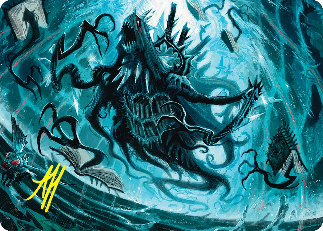 Overlord of the Floodpits Art Card (Gold-Stamped Signature) [Duskmourn: House of Horror Art Series] | Tabernacle Games