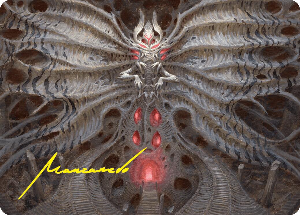 Valgavoth, Terror Eater Art Card (Gold-Stamped Signature) [Duskmourn: House of Horror Art Series] | Tabernacle Games