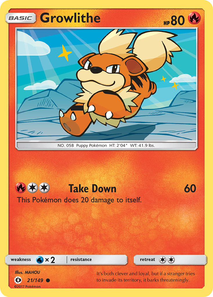 Growlithe (21/149) [Sun & Moon: Base Set] | Tabernacle Games