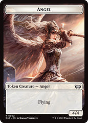 Angel // Glimmer Double-Sided Token [Duskmourn: House of Horror Commander Tokens] | Tabernacle Games