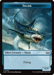 Shark // Copy Double-Sided Token [Duskmourn: House of Horror Commander Tokens] | Tabernacle Games