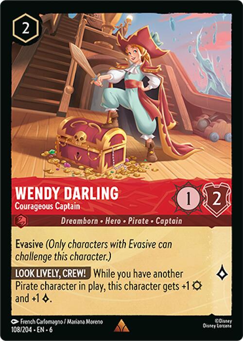 Wendy Darling - Courageous Captain (108/204) [Azurite Sea] | Tabernacle Games