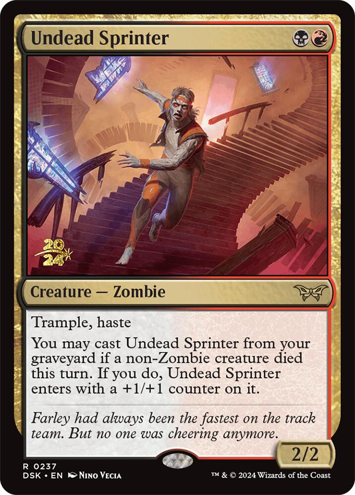 Undead Sprinter [Duskmourn: House of Horror Prerelease Promos] | Tabernacle Games