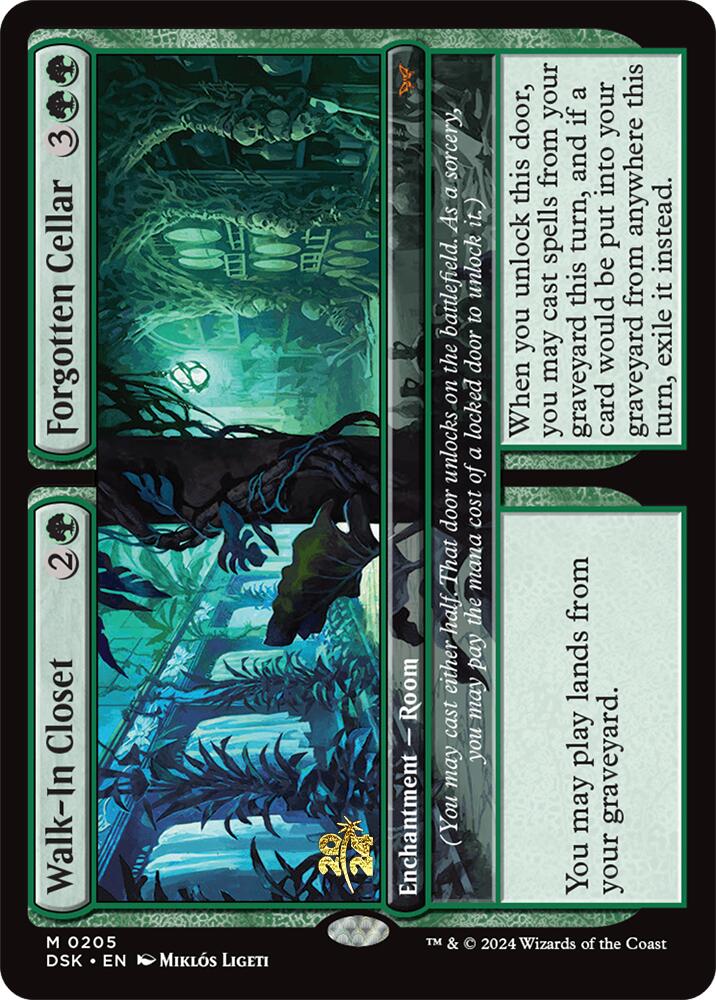 Walk-In Closet // Forgotten Cellar [Duskmourn: House of Horror Prerelease Promos] | Tabernacle Games