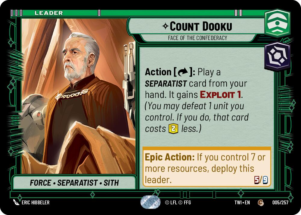 Count Dooku - Face of the Confederacy (005/257) (005/257) [Twilight of the Republic] | Tabernacle Games