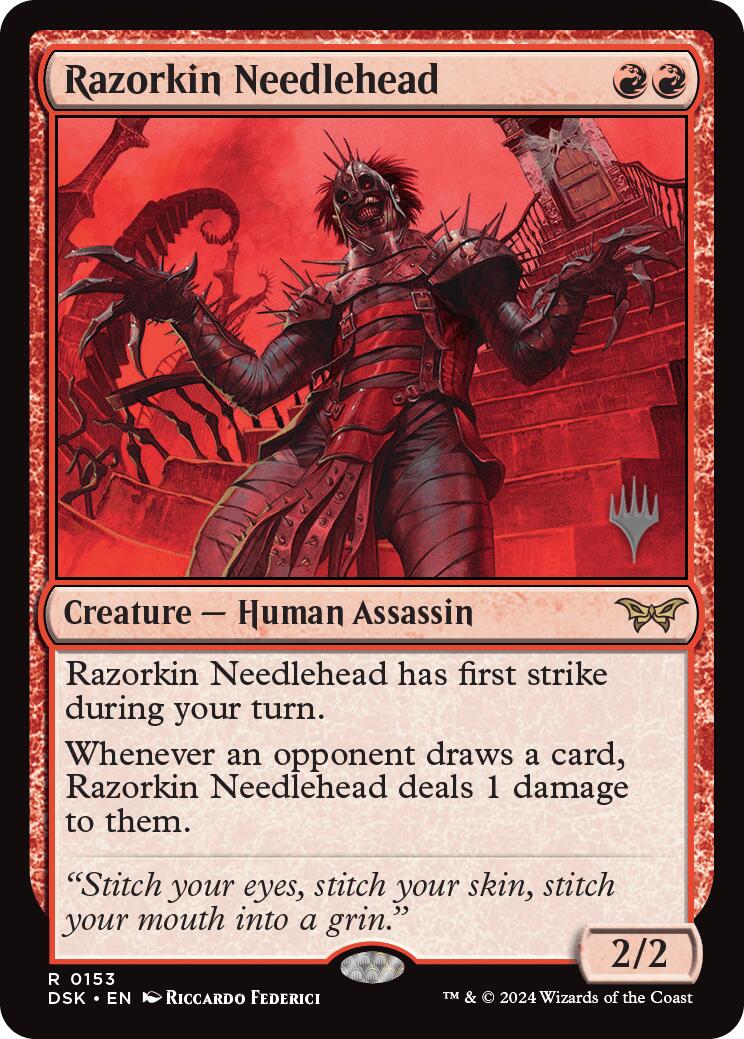Razorkin Needlehead (Promo Pack) [Duskmourn: House of Horror Promos] | Tabernacle Games