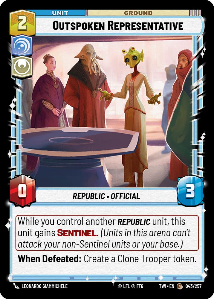Outspoken Representative (043/257) (043/257) [Twilight of the Republic] | Tabernacle Games