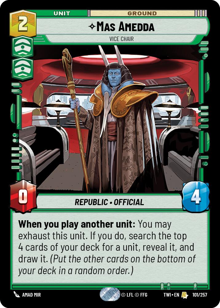 Mas Amedda - Vice Chair (101/257) (101/257) [Twilight of the Republic] | Tabernacle Games
