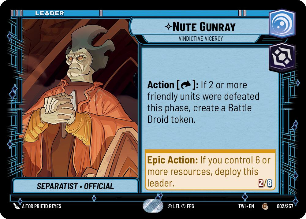 Nute Gunray - Vindictive Viceroy (002/257) (002/257) [Twilight of the Republic] | Tabernacle Games