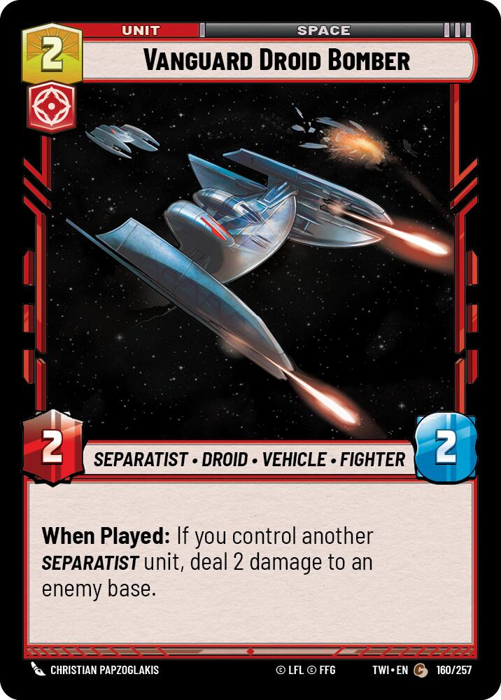 Vanguard Droid Bomber (160/257) (160/257) [Twilight of the Republic] | Tabernacle Games