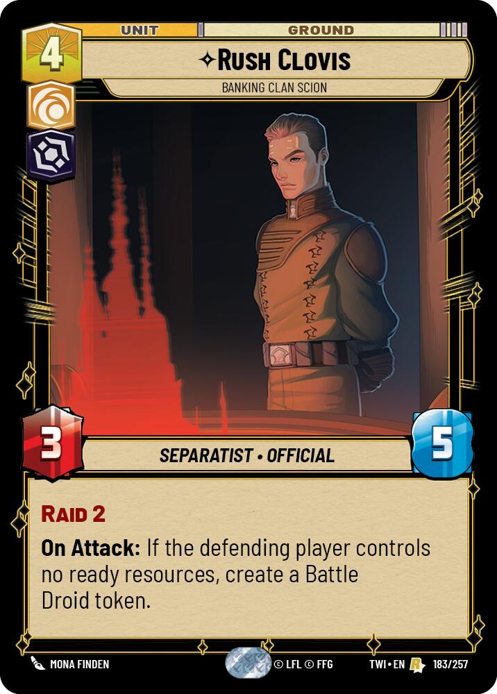 Rush Clovis - Banking Clan Scion (183/257) (183/257) [Twilight of the Republic] | Tabernacle Games