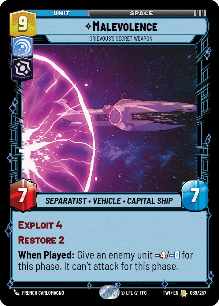 Malevolence - Grievous's Secret Weapon (039/257) (039/257) [Twilight of the Republic] | Tabernacle Games