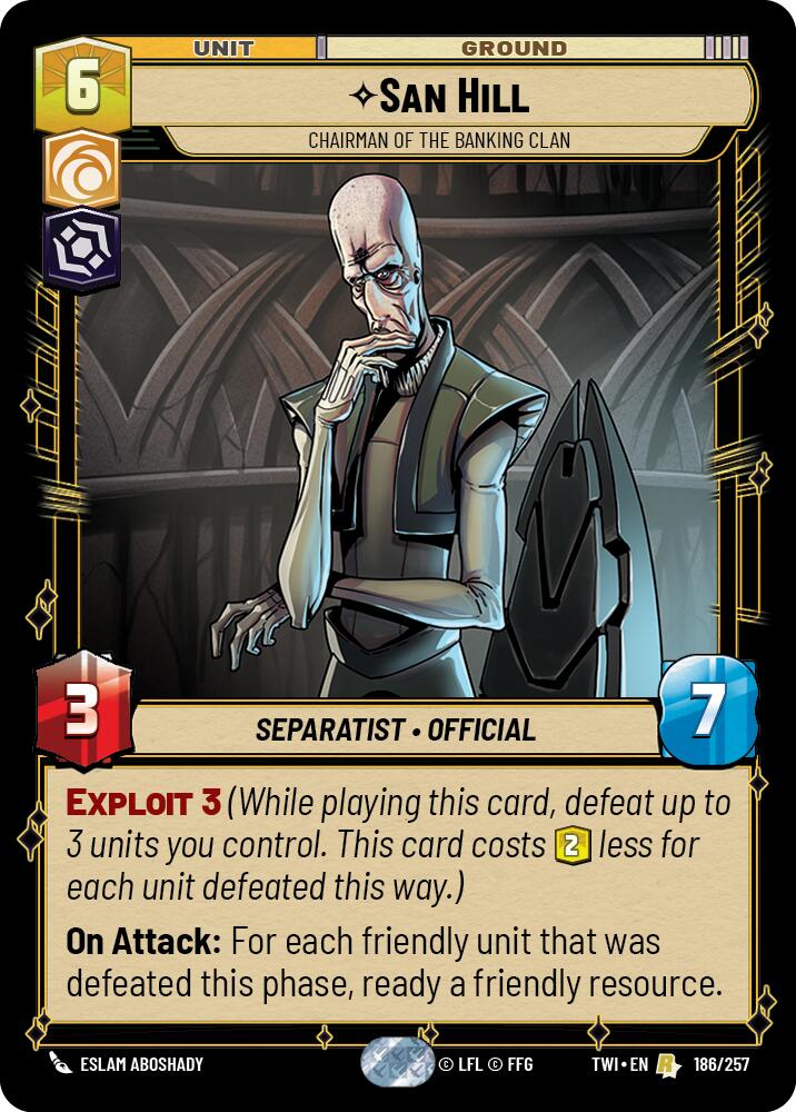 San Hill - Chairman of the Banking Clan (186/257) (186/257) [Twilight of the Republic] | Tabernacle Games