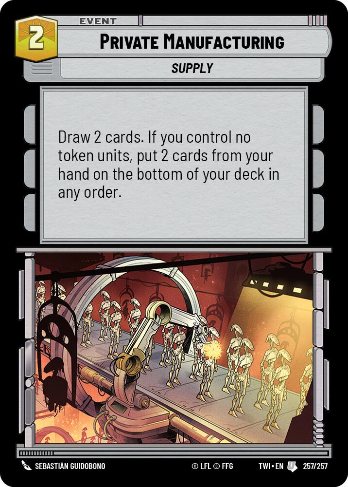 Private Manufacturing (257/257) (257/257) [Twilight of the Republic] | Tabernacle Games