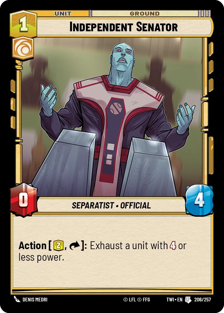 Independent Senator (206/257) (206/257) [Twilight of the Republic] | Tabernacle Games