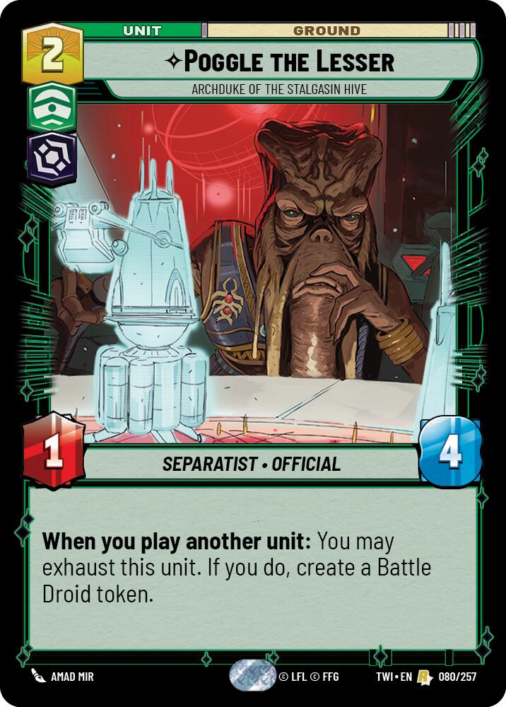 Poggle the Lesser - Archduke of the Stalgasin Hive (080/257) (080/257) [Twilight of the Republic] | Tabernacle Games