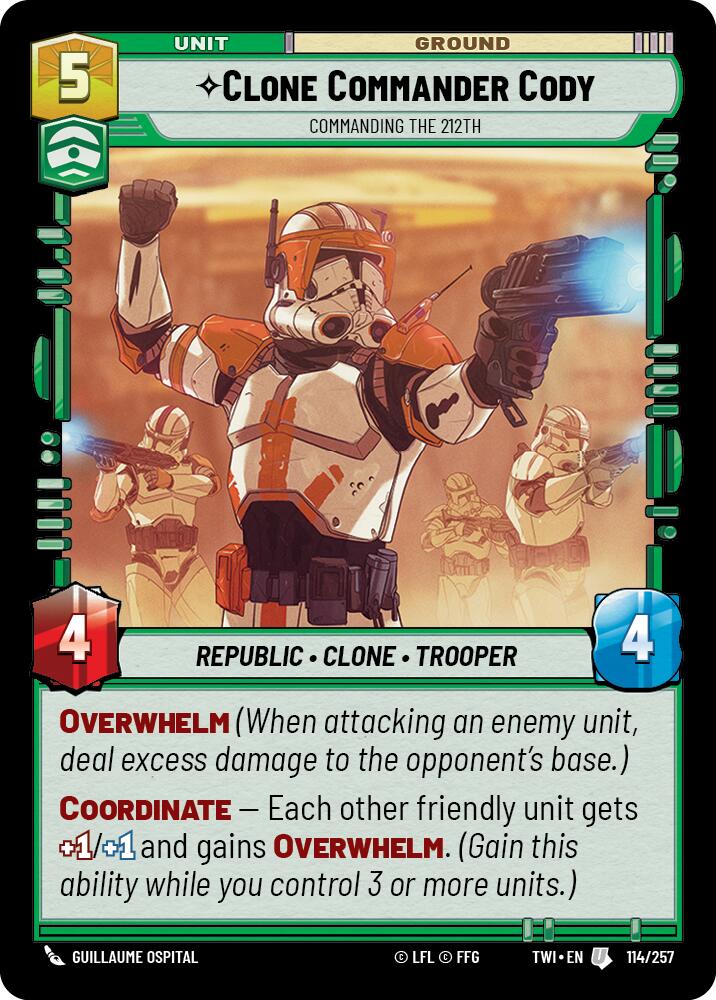 Clone Commander Cody - Commanding the 212th (114/257) (114/257) [Twilight of the Republic] | Tabernacle Games