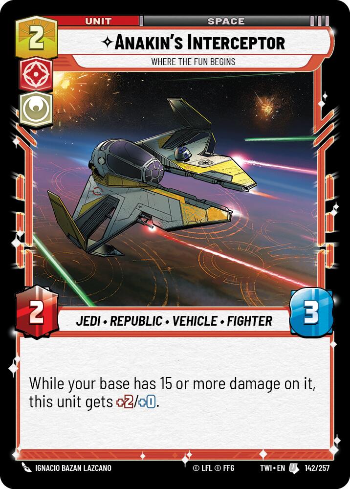 Anakin's Interceptor - Where the Fun Begins (142/257) (142/257) [Twilight of the Republic] | Tabernacle Games