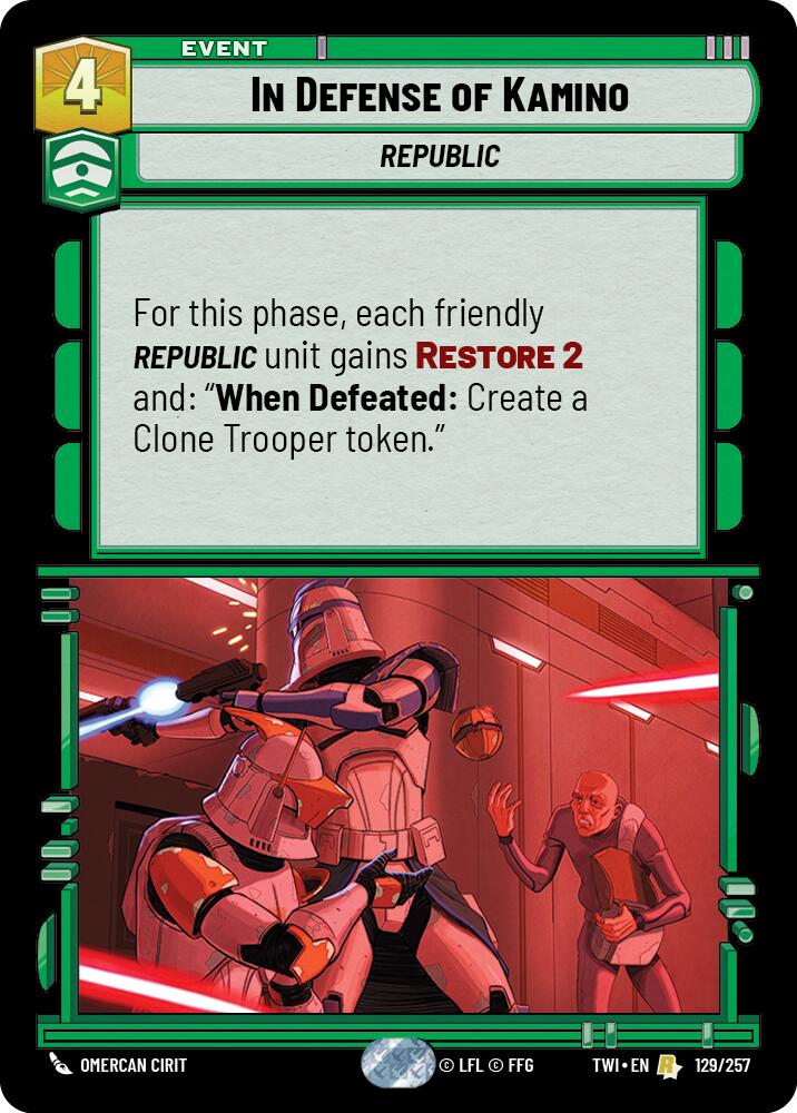 In Defense of Kamino (129/257) (129/257) [Twilight of the Republic] | Tabernacle Games