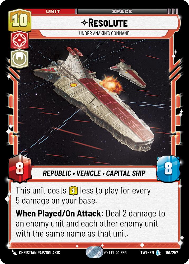 Resolute - Under Anakin's Command (151/257) (151/257) [Twilight of the Republic] | Tabernacle Games
