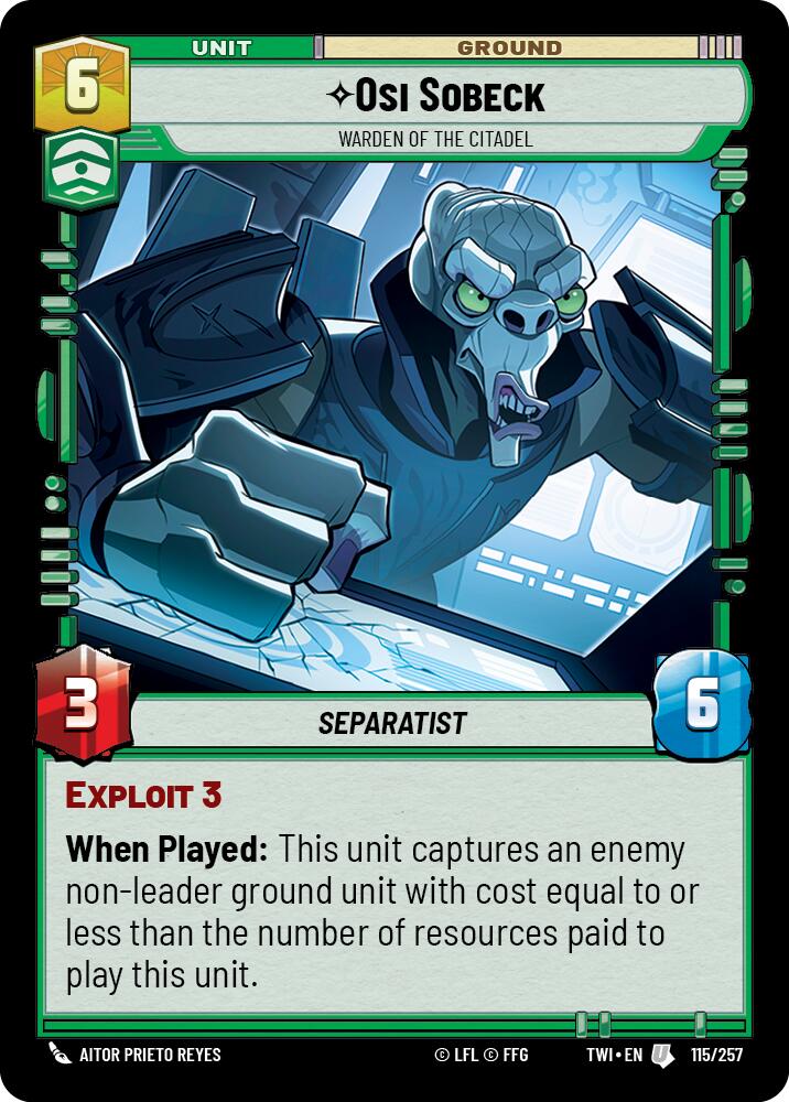 Osi Sobeck - Warden of the Citadel (115/257) (115/257) [Twilight of the Republic] | Tabernacle Games