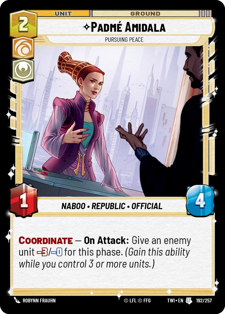 Padme Amidala - Pursuing Peace (192/257) (192/257) [Twilight of the Republic] | Tabernacle Games