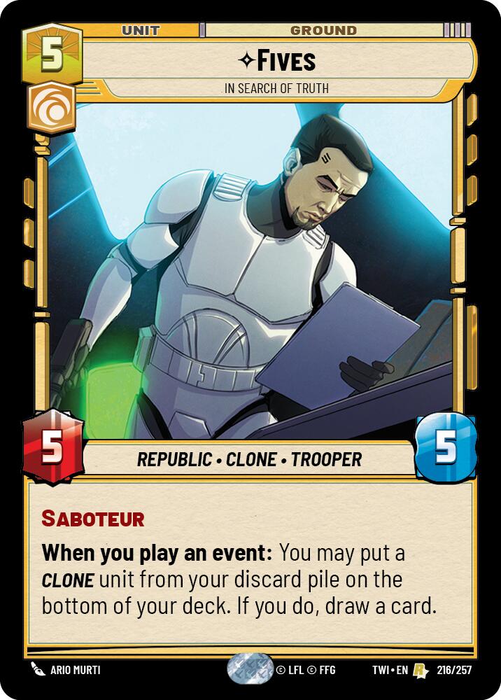Fives - In Search of Truth (216/257) (216/257) [Twilight of the Republic] | Tabernacle Games