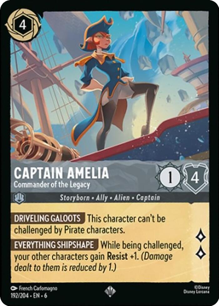 Captain Amelia - Commander of the Legacy (192/204) [Azurite Sea] | Tabernacle Games