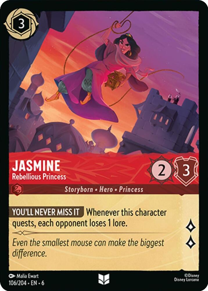 Jasmine - Rebellious Princess (106/204) [Azurite Sea] | Tabernacle Games