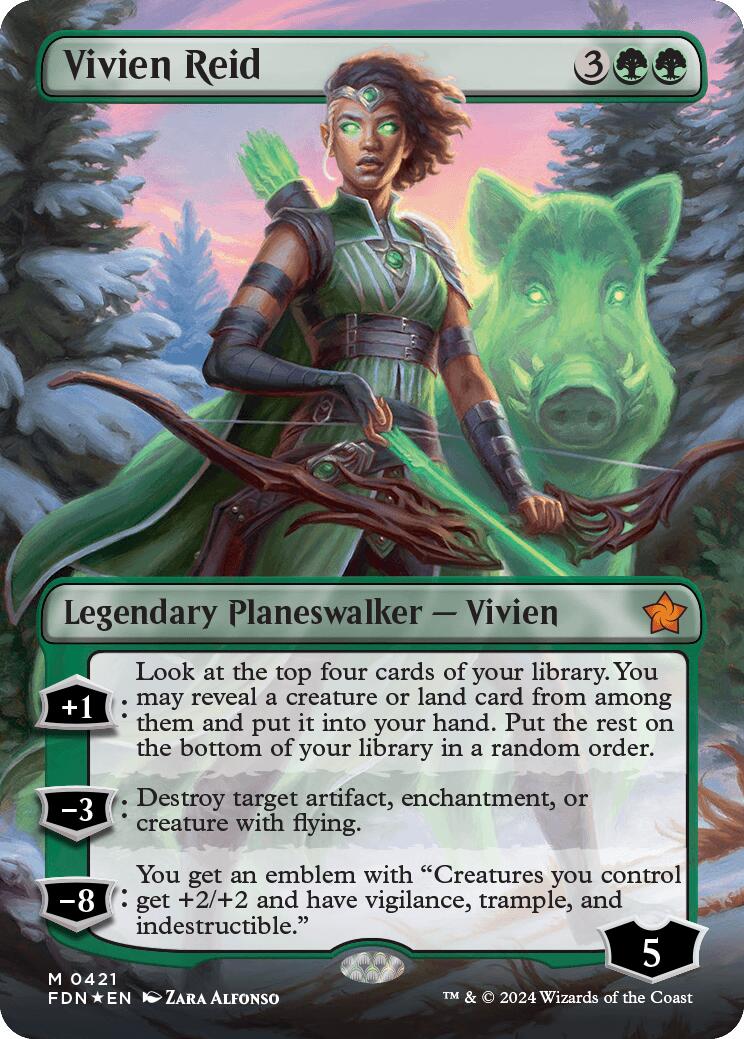 Vivien Reid (Borderless) (Mana Foil) [Foundations] | Tabernacle Games