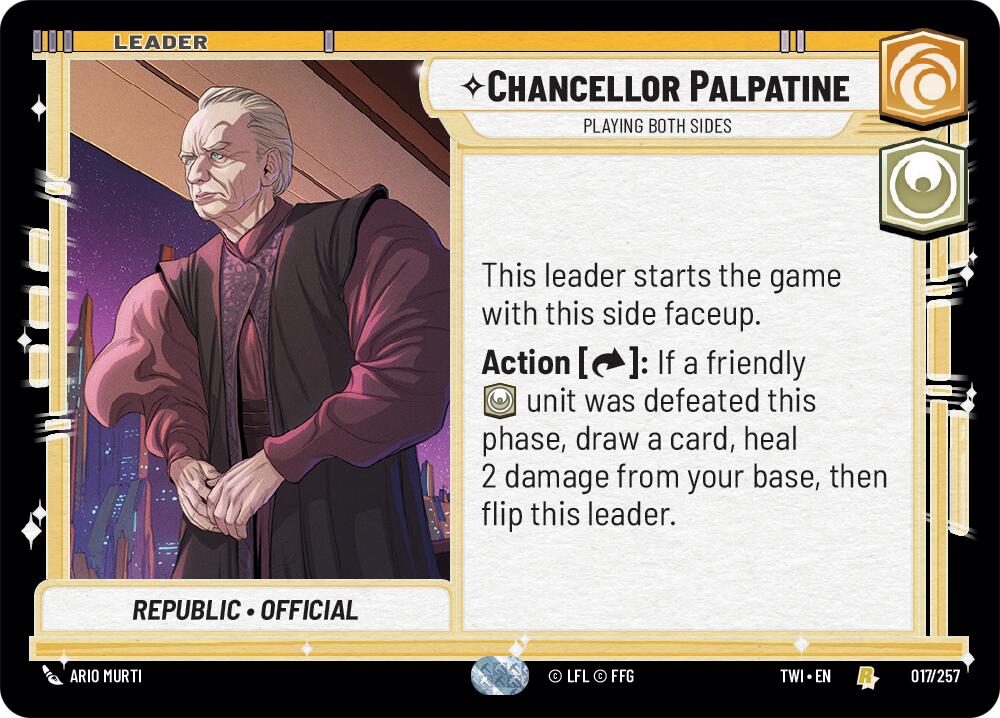 Chancellor Palpatine - Playing Both Sides (017/257) (017/257) [Twilight of the Republic] | Tabernacle Games