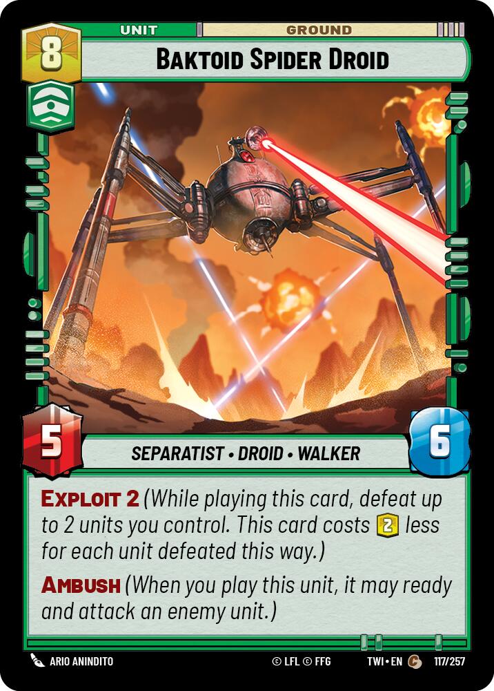 Baktoid Spider Droid (117/257) (117/257) [Twilight of the Republic] | Tabernacle Games