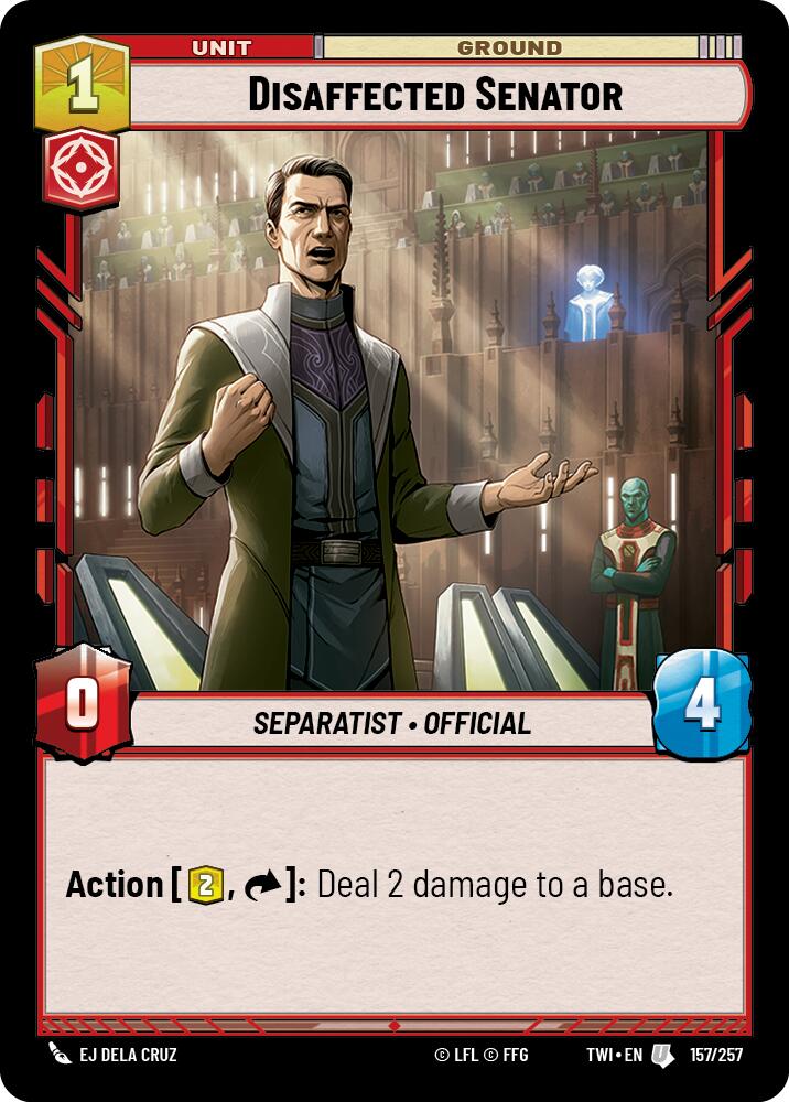Disaffected Senator (157/257) (157/257) [Twilight of the Republic] | Tabernacle Games
