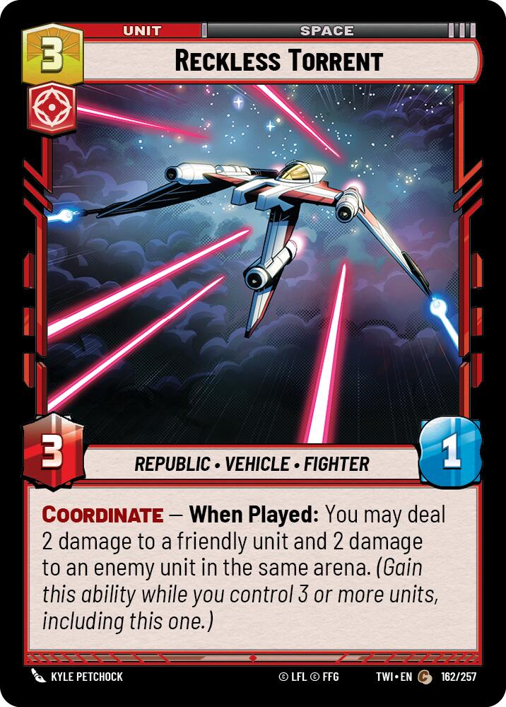 Reckless Torrent (162/257) (162/257) [Twilight of the Republic] | Tabernacle Games